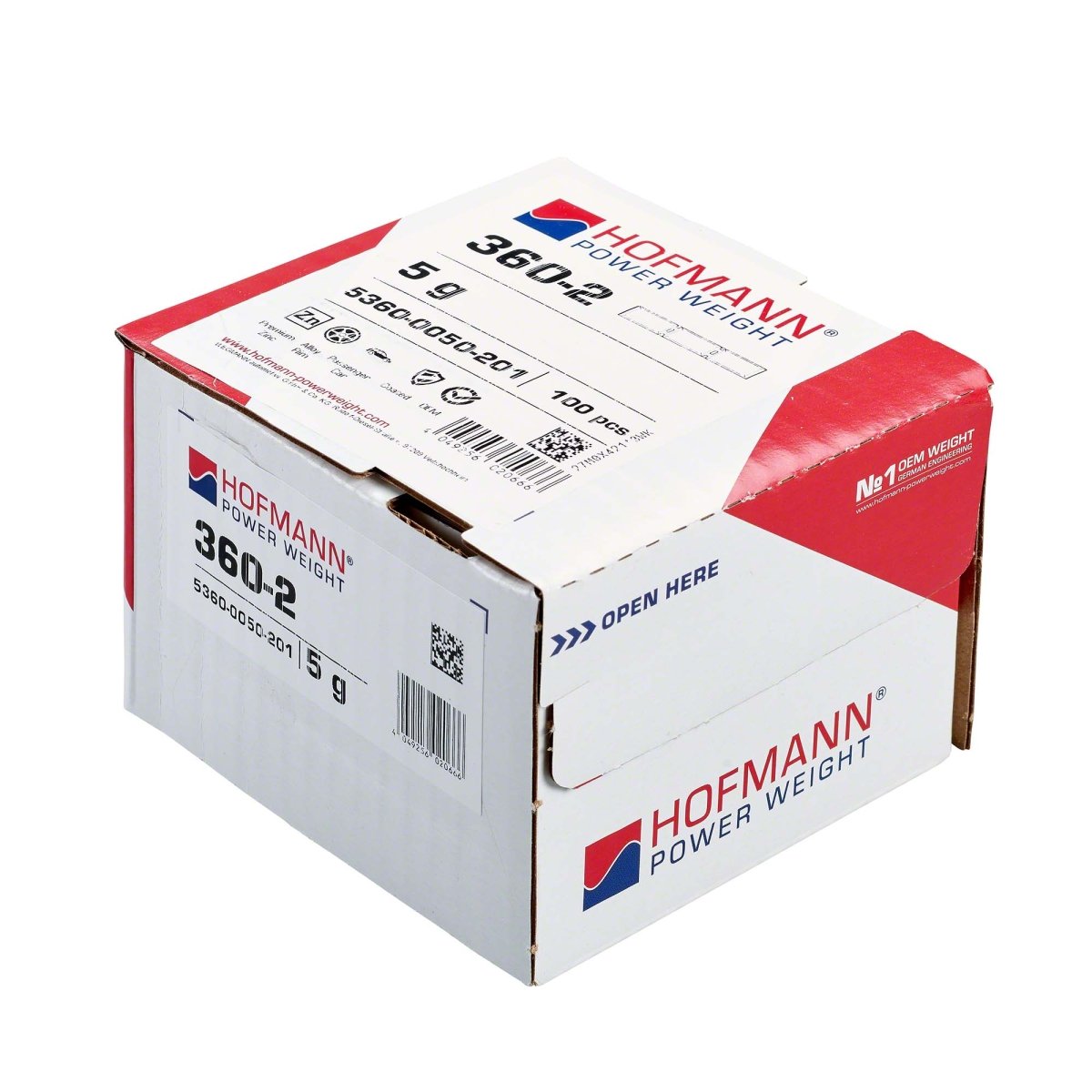 Hofmann Power Weight WW-WG-360-05 Adhesive Wheel Weights, 5g, Type 360, Box of 100