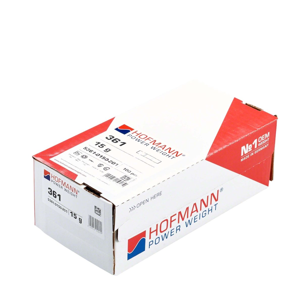 Hofmann Power Weight WW-WG-361-15 Adhesive Wheel Weights, Type 361, 15g, Box of 100