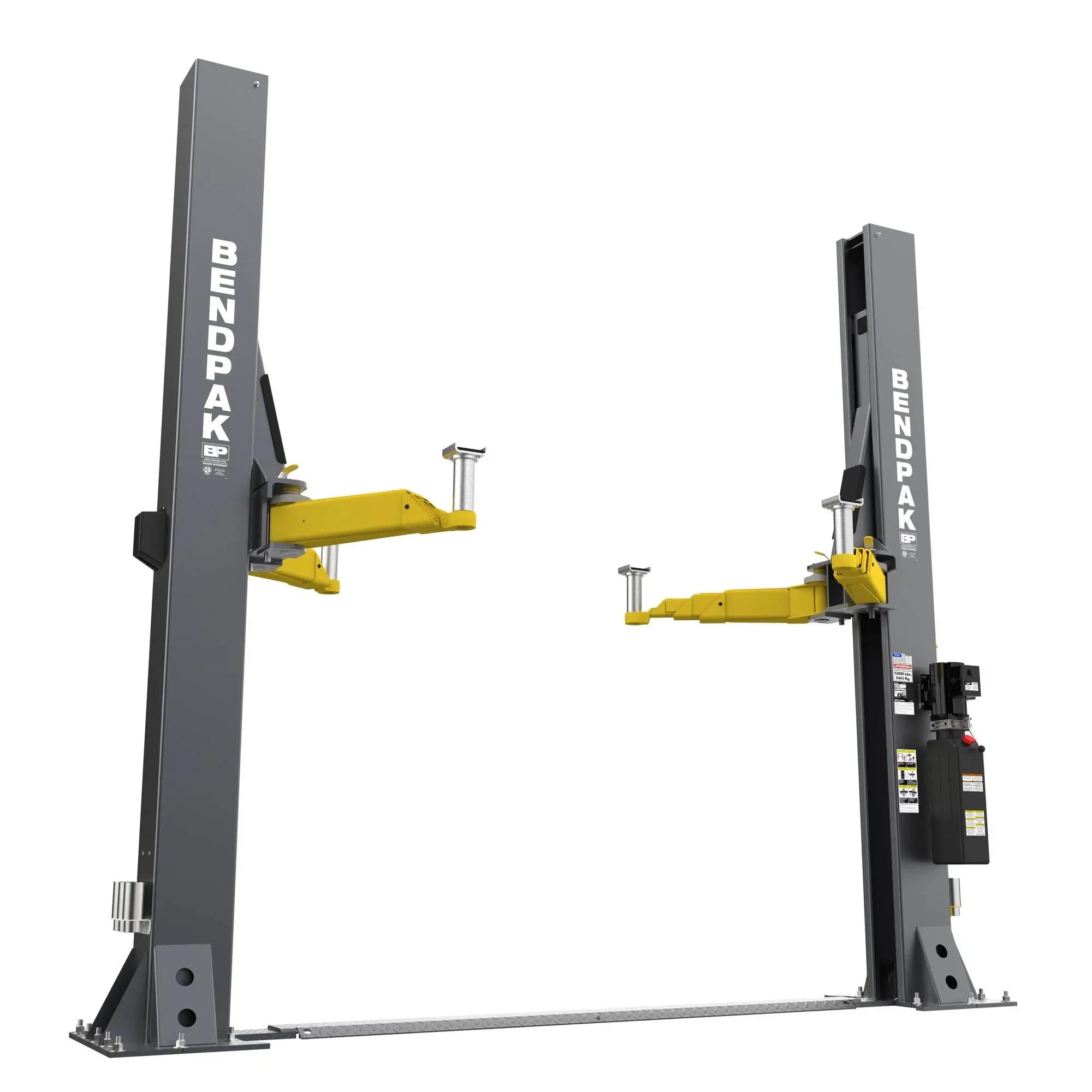 BendPak 12APF Two-Post Car Lift for Garage - 12,000 lb - Open-Top Low Ceiling