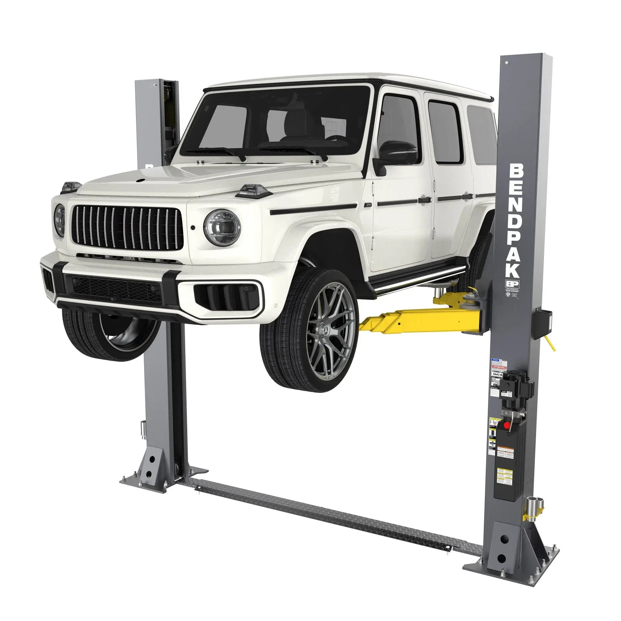 BendPak 12APF Two-Post Car Lift for Garage - 12,000 lb - Open-Top Low Ceiling