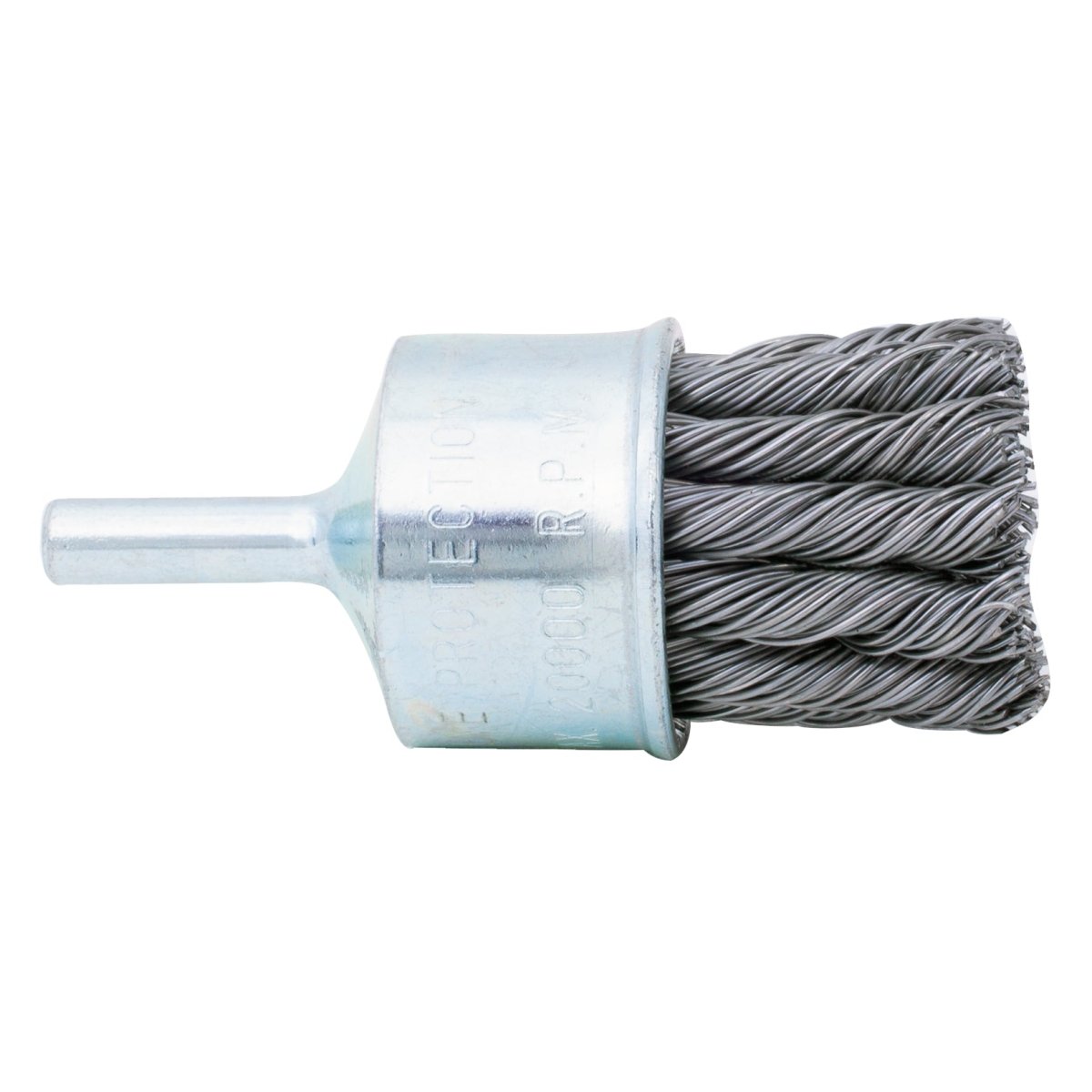 MT-RSR S-14185 Knotted End Wire Brush, 1-1/8" with 1/4" Shank, 22,000 RPM