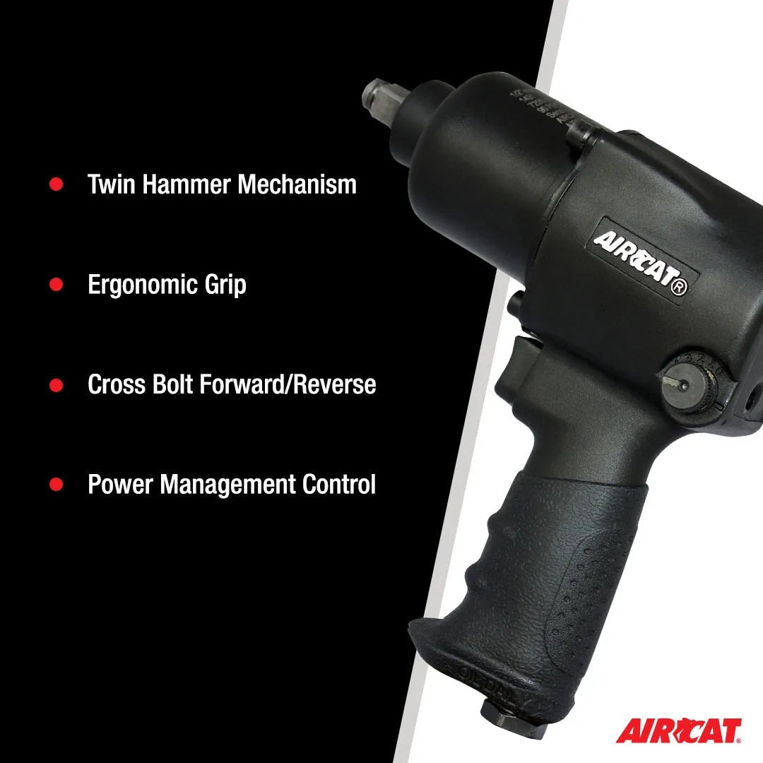 AIRCAT ACA-1431 1/2" Impact Wrench, Standard Anvil