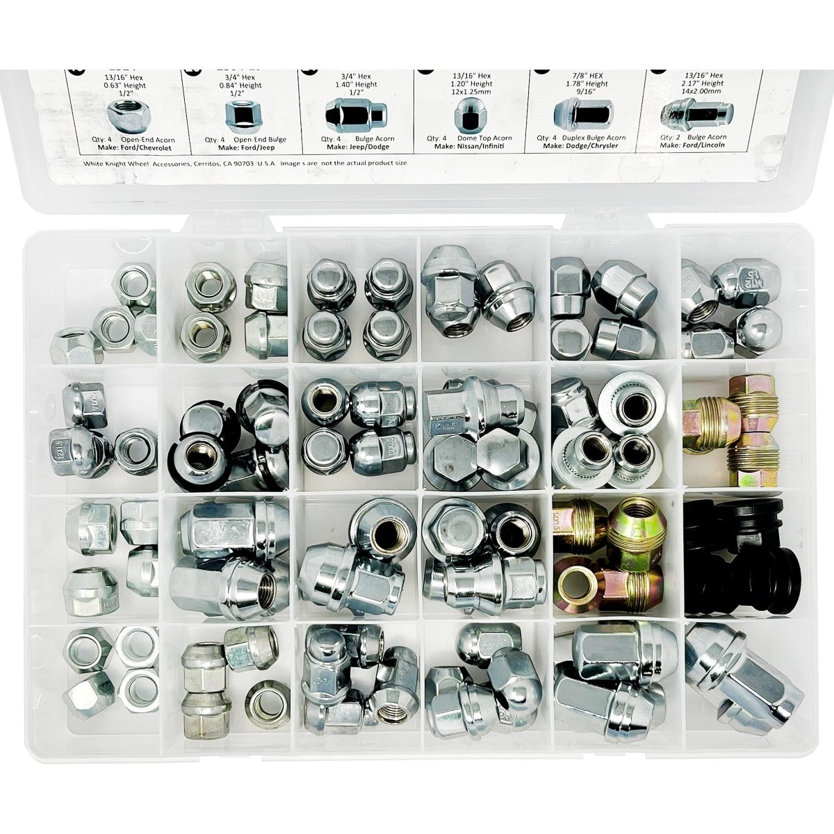 MT-RSR 16-KIT-01 Lug Nut Kit, Assortment of High-Quality Nuts