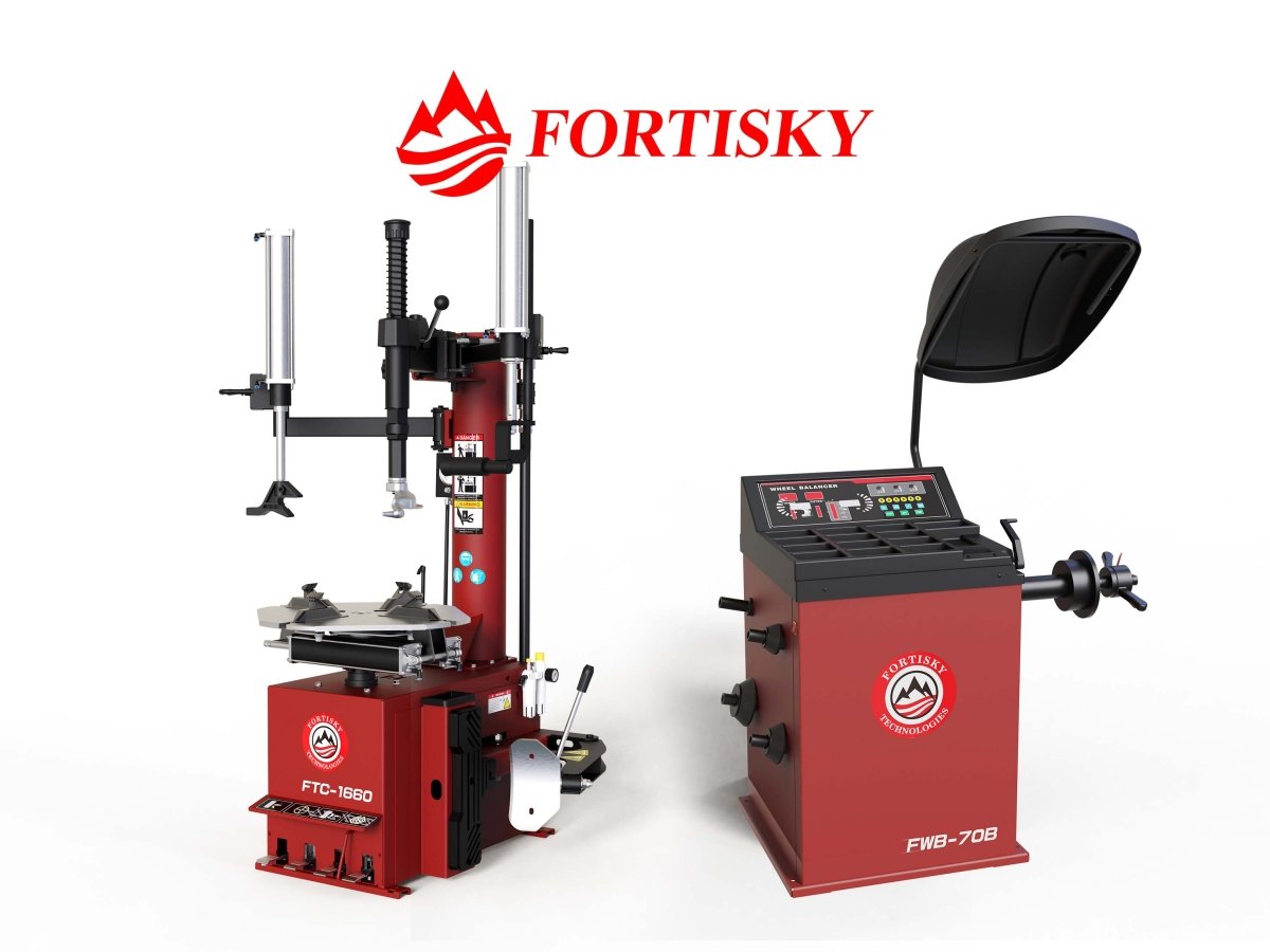 Fortisky 1660-70B Combo 26" Swing Arm Tire Changer & 24" Wheel Balancer