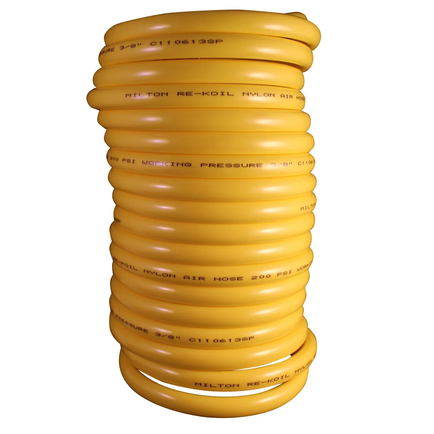 MILTON MIL-1674-4 25' Nylon Re-Koil Air Hose, 3/8" ID, 1/4" MPT, 200 PSI