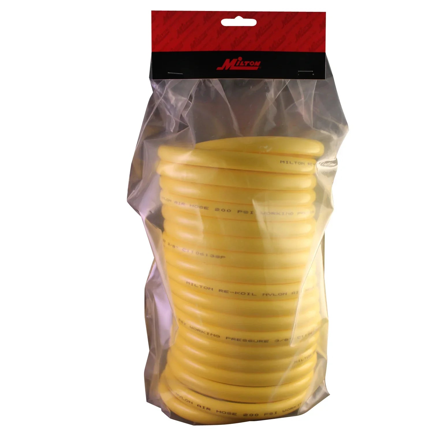 MILTON MIL-1674-4 25' Nylon Re-Koil Air Hose, 3/8" ID, 1/4" MPT, 200 PSI
