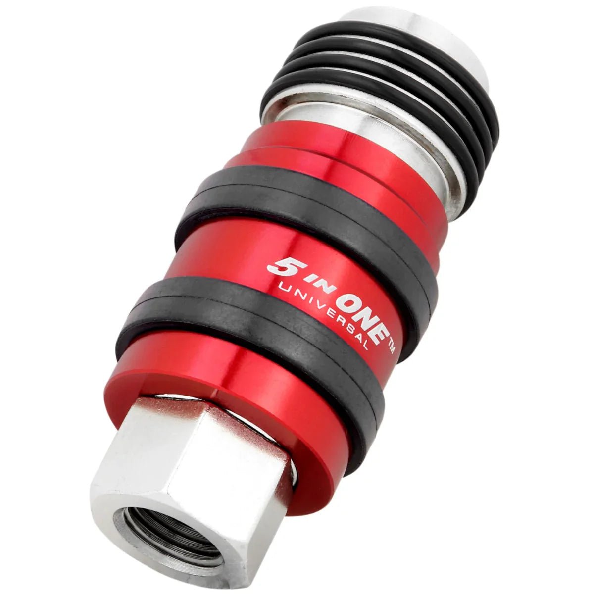 MILTON MIL-1750 Universal Air Coupler, 1/4" MNPT, M/V/T/A/L Style, Safety Exhaust