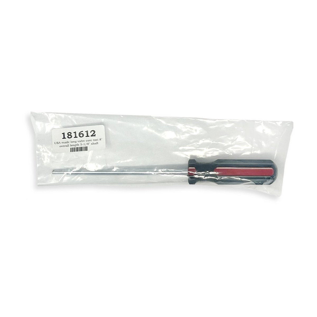 MT-RSR 181612 USA Made Screwdriver Valve Core Tool, Red/Black, 8" Long