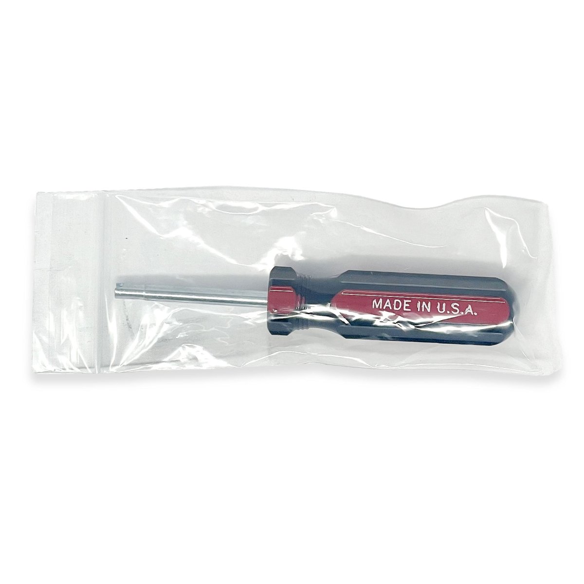 MT-RSR 18165 USA Made Screwdriver Valve Core Tool, Red/Black, Short, 1.5" Shaft
