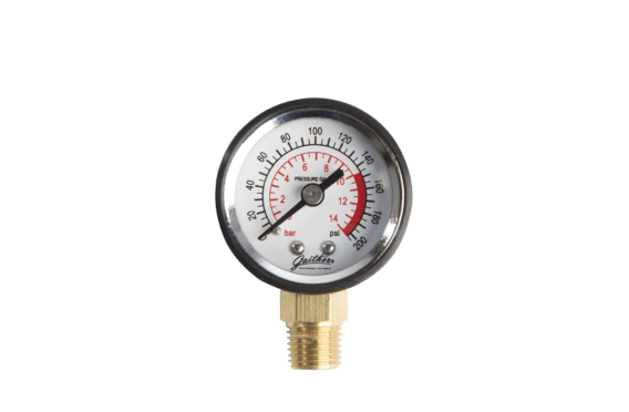 GAITHER GAI-12914B Bead Bazooka Pressure Gauge, 1.5", 10 Bar