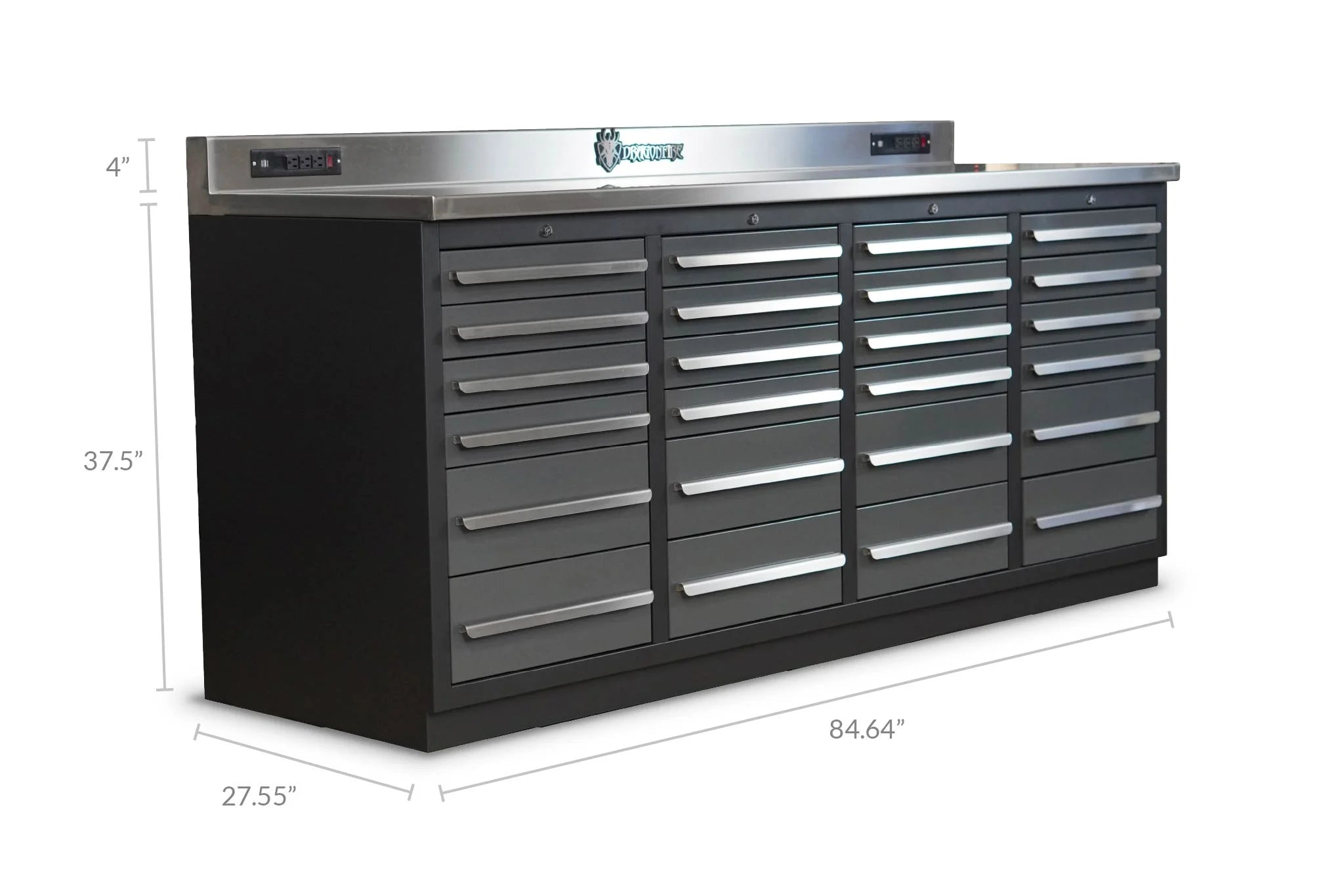 Dragonfire Pro Series 24 Drawer 7FT Workbench