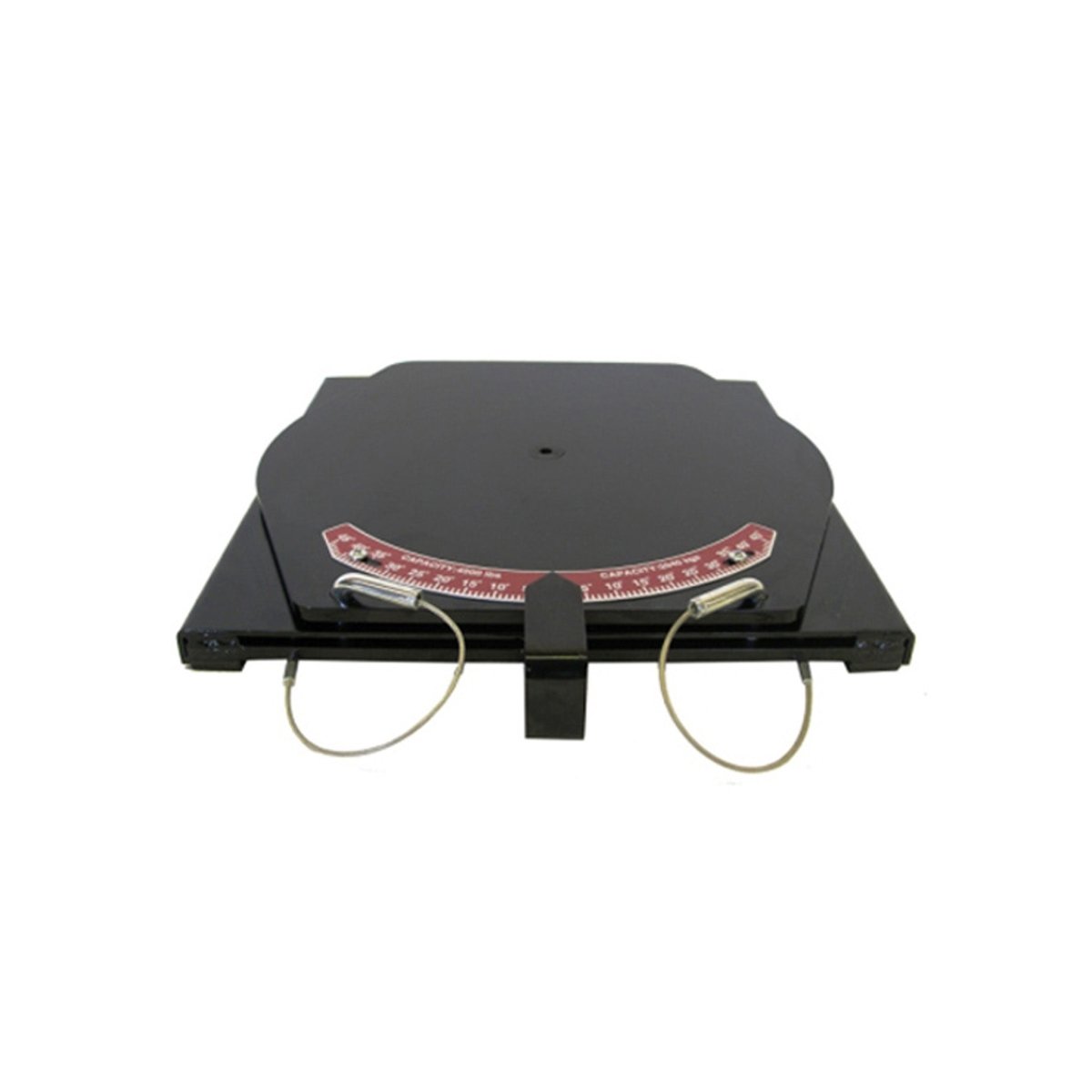 MT-RSR 25-140PB Black Powder Coated Mild Steel Turn Plates, 14" x 14" x 1-1/2", Set of 2 with Pointer