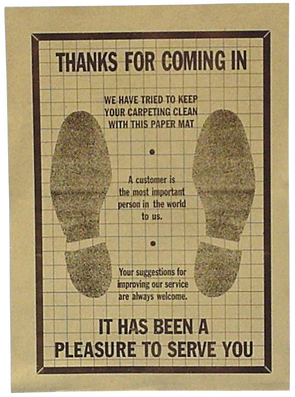 MT-RSR 38-110-500 Protective Floor Mat, Paper, 16" x 22", Box of 500
