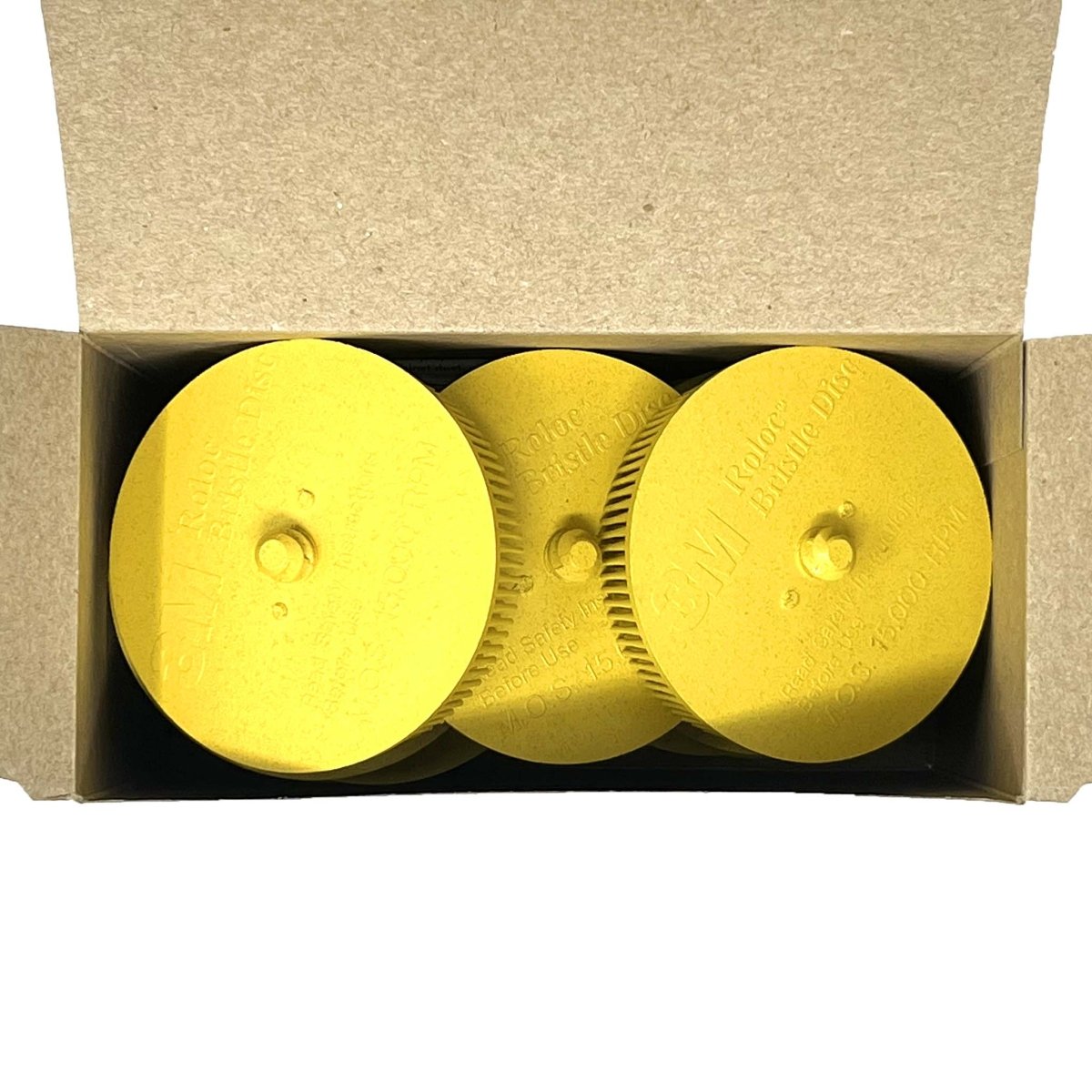 3M 3M-07527 Roloc Bristle Disc, 3 in x 5/8 Tapered, Medium (10/Carton)