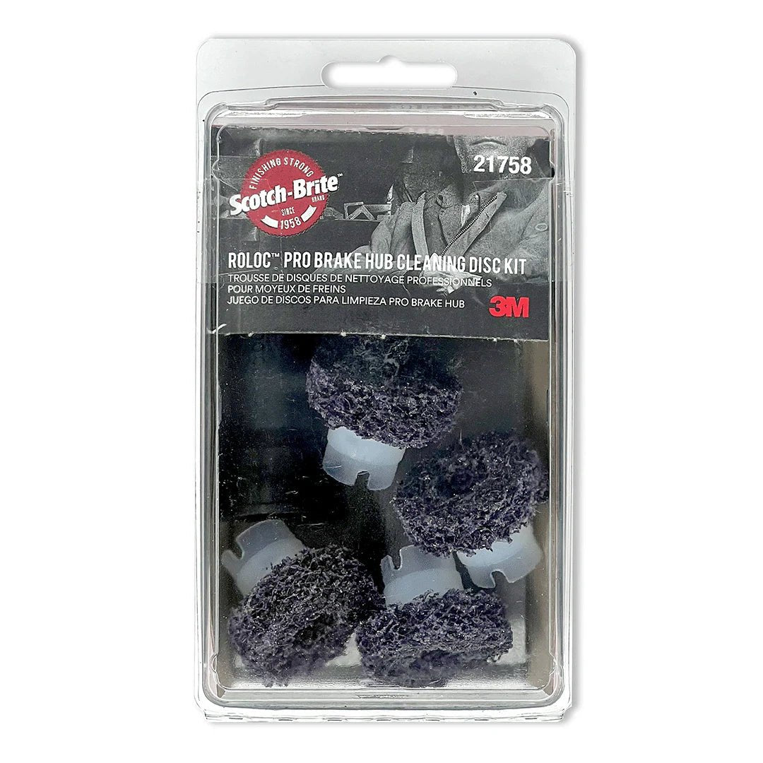 3M 21758 Scotch-Brite Roloc Pro Brake Hub Cleaning Disc Kit, 5 Discs & Holder
