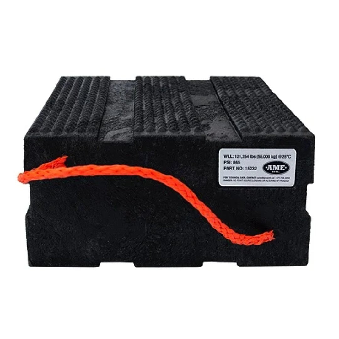 AME 15232 Slab Super Cribbing Block (6"H x 12"W x 12"L, Pyramid - Polymer)