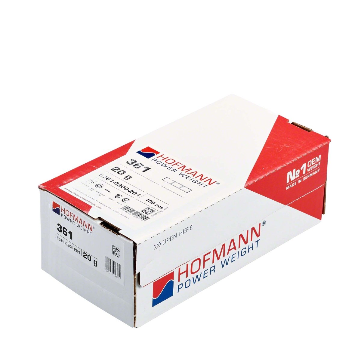 Hofmann Power Weight WW-WG-361-20 Adhesive Wheel Weights, 20g, Type 361, Box of 100