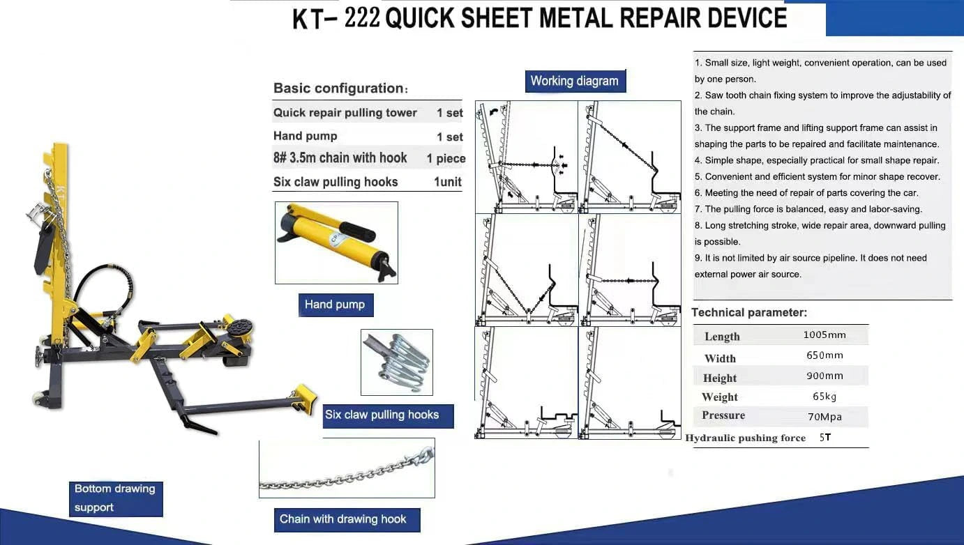 Katool KT-222 – Frame Puller Straightener (Portable, 50 kN)