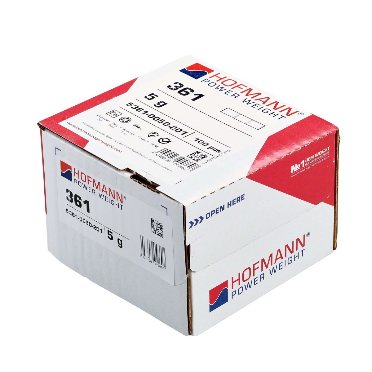 Hofmann Power Weight WW-WG-361-05 Adhesive Wheel Weights, Type 361, 5g, Box of 100