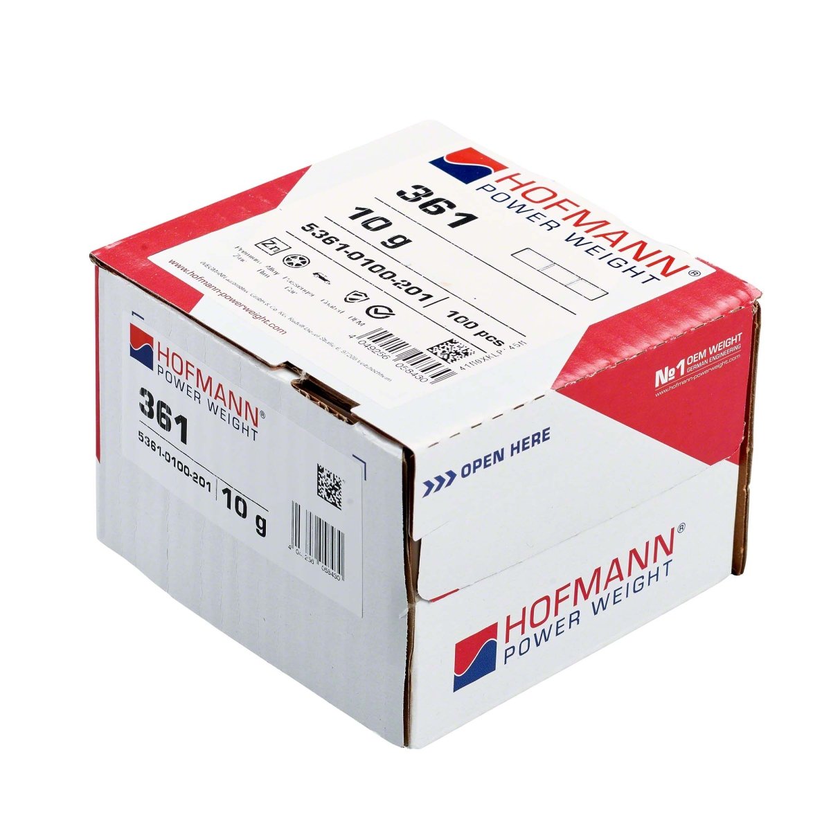 Hofmann Power Weight WW-WG-361-10 Adhesive Wheel Weights, Type 361, 10g, Box of 100