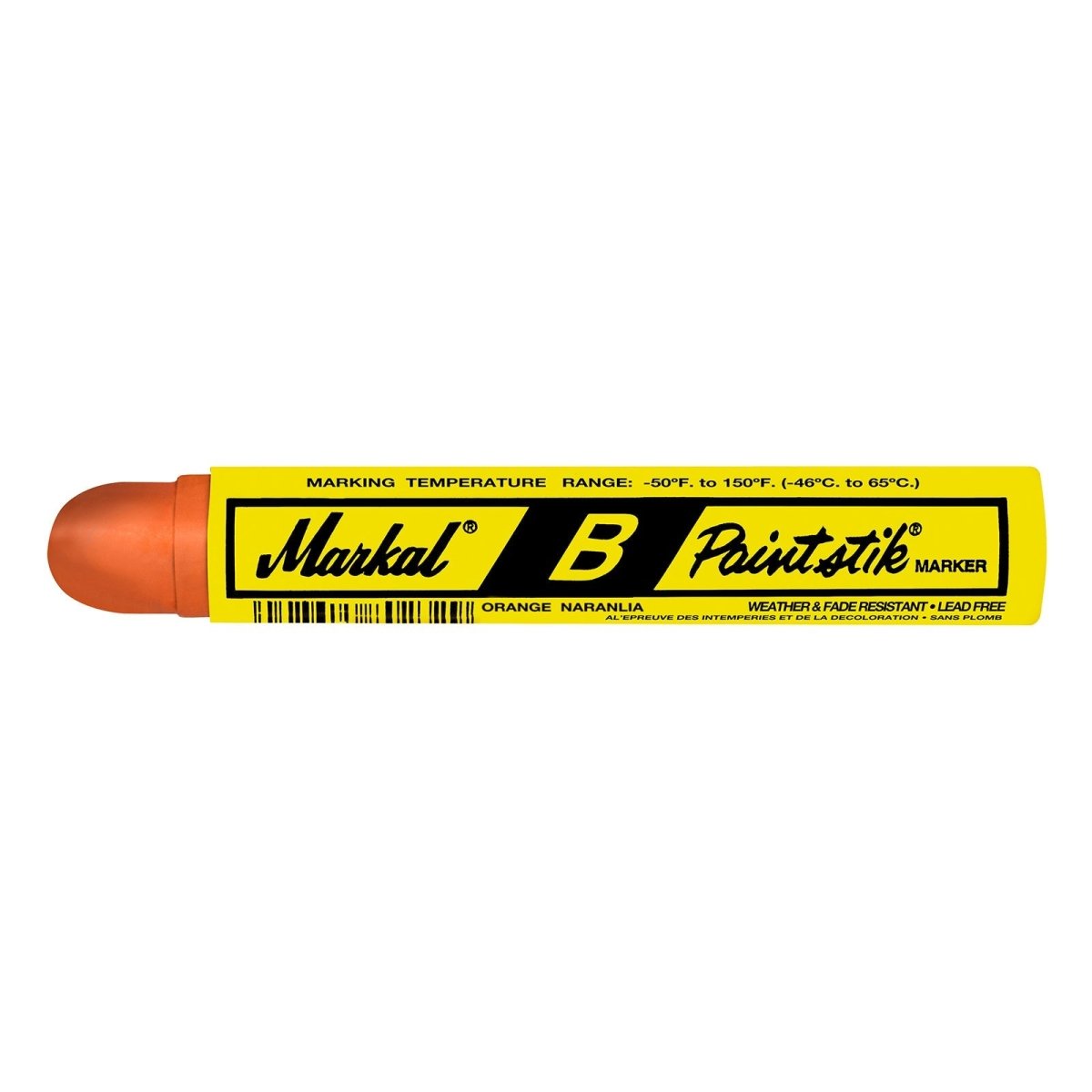REMA REM-80224-BOX Paint Marker Stick, Orange, 3/4" Round, Box of 12 (MARKAL)