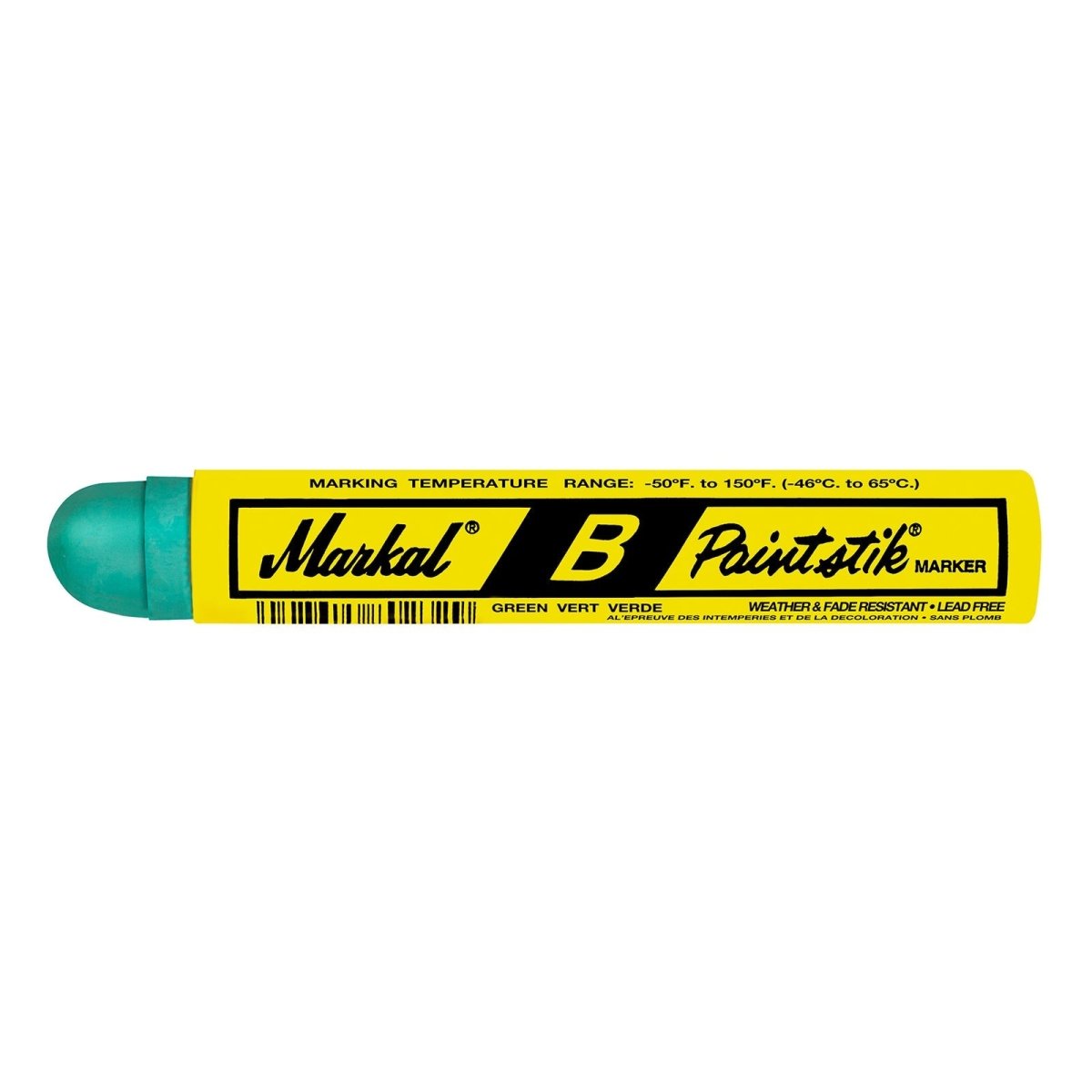 REMA REM-80226-BOX Paint Marker Stick, MARKAL Green, 3/4" Round, Box of 12