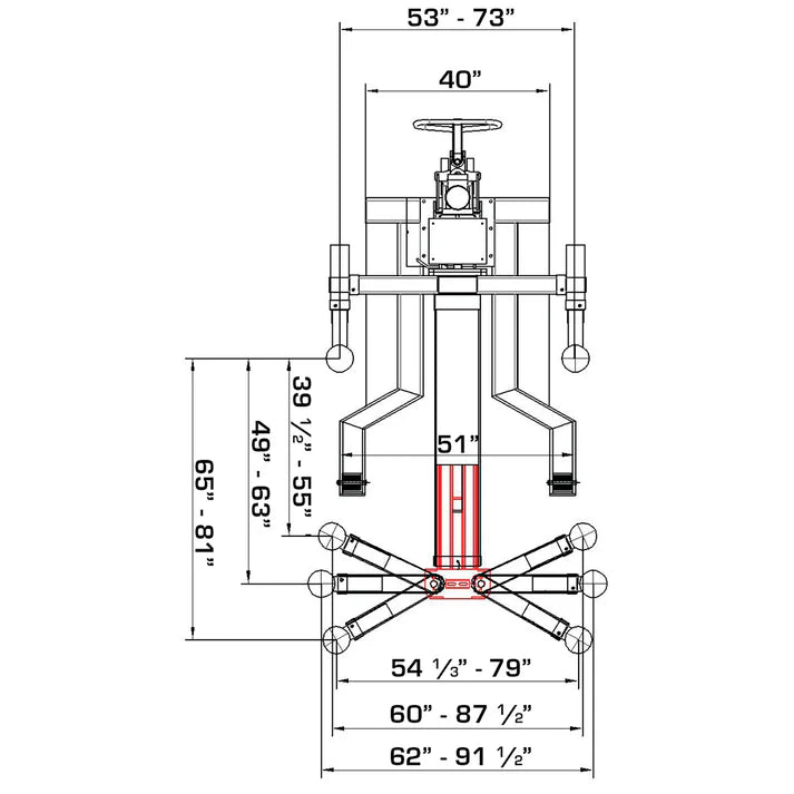 Katool KT-SPL700 7,000lbs Single Post Lift