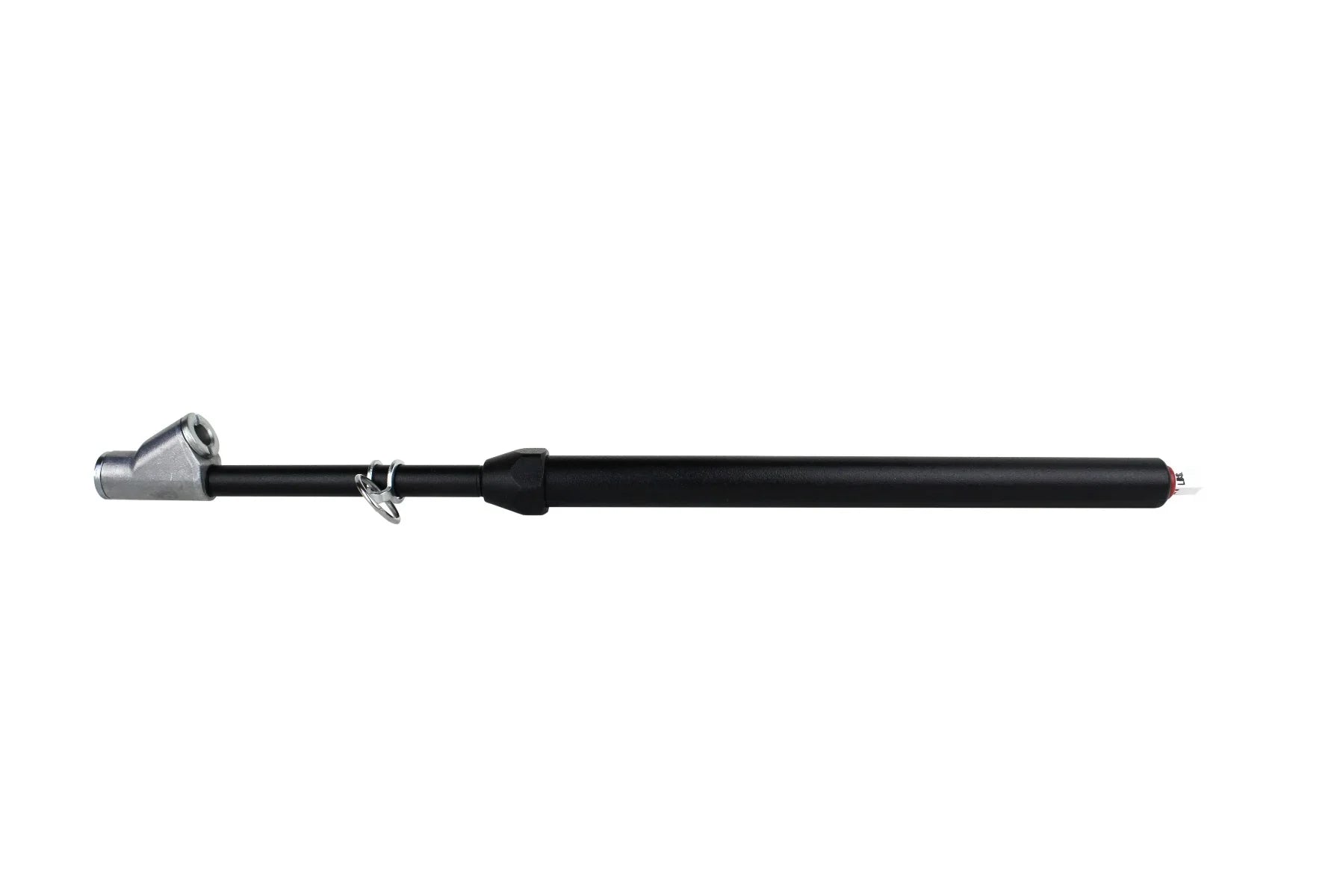 MILTON MIL-986BLK dual foot air gauge, straight on head with long black handle shown fully extended.