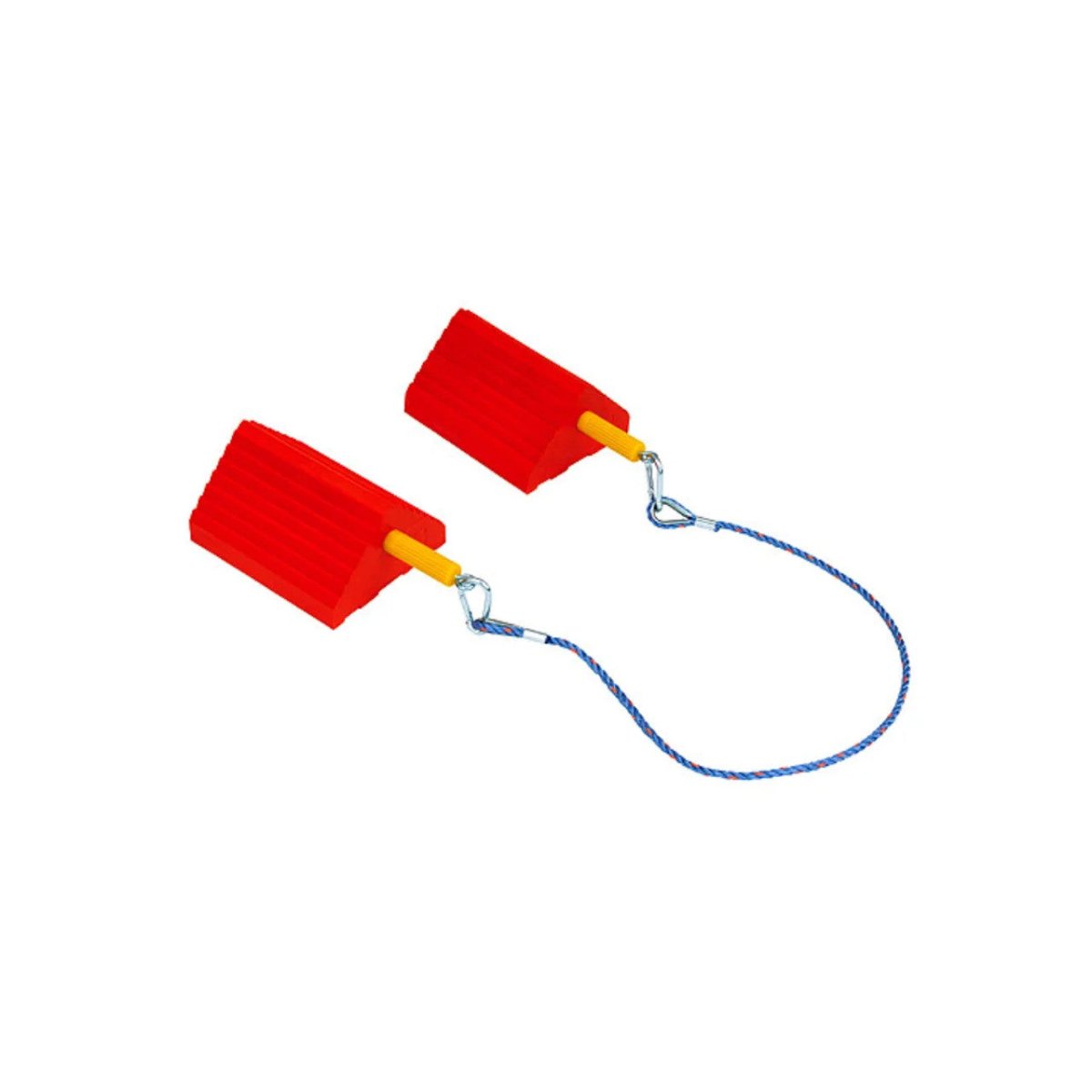 AME 15366 – Wheel Chock, Rubber – Orange, With Handle & Eye Bolt