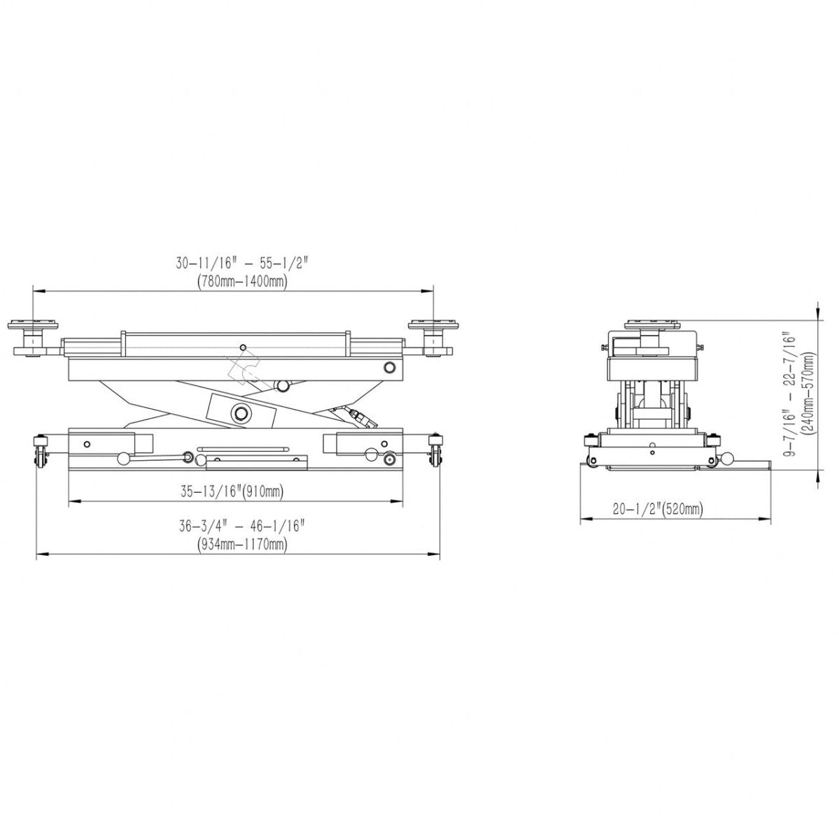 Stratus Rolling Bridge Jack, SAE-BJ7