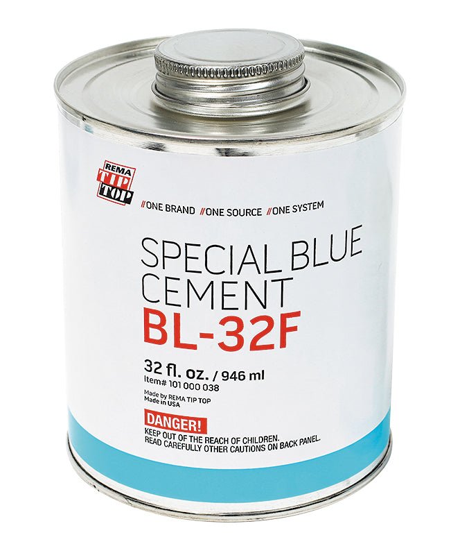 REMA REM-BL-32F-CAN Vulcanizing Cement, BL-32F, Heavy-Duty Blue, 32 oz Can (Flammable)