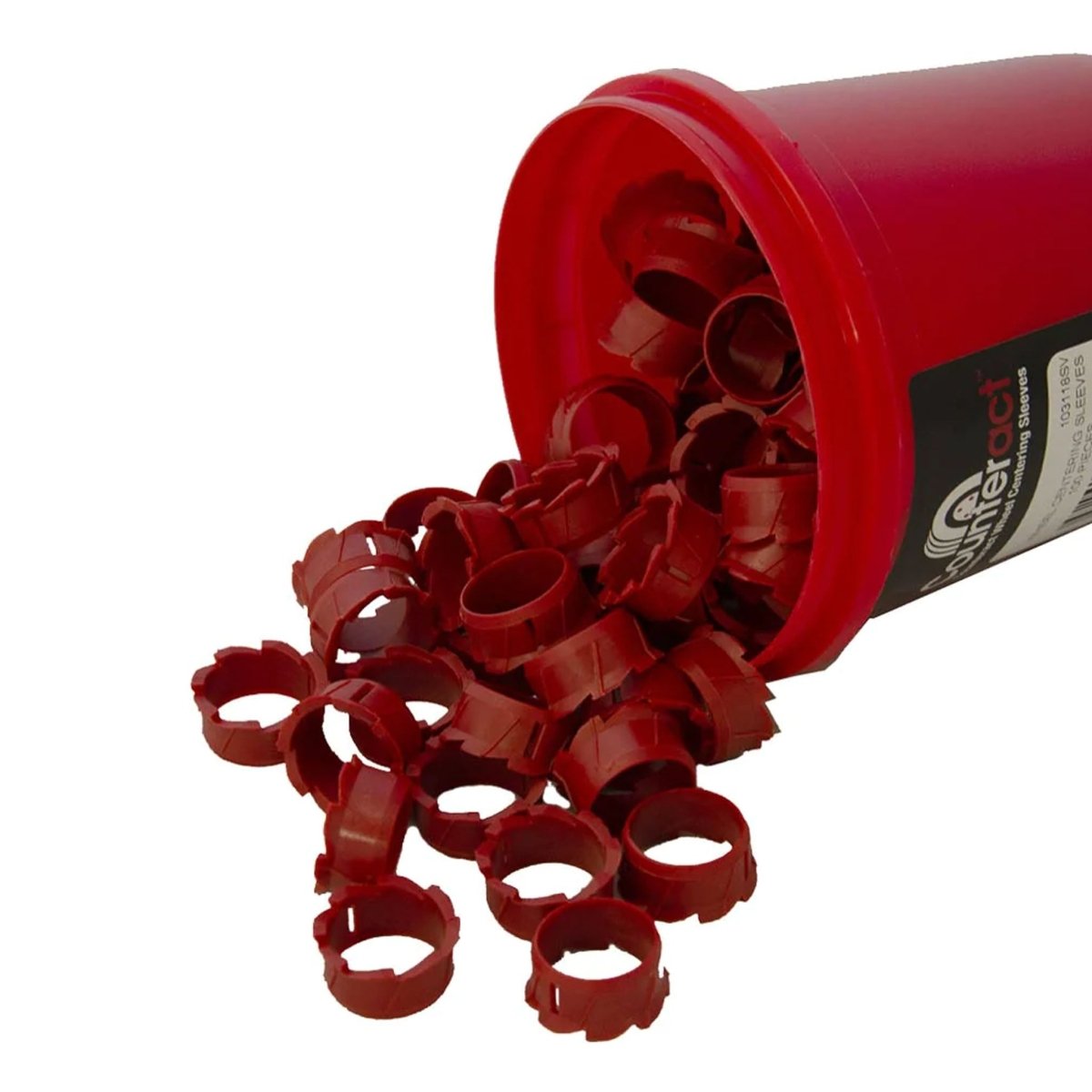 COUNTERACT CA-WCSC 100-Piece Wheel Centering Sleeve Bucket, 22mm for Hub-Piloted Wheels