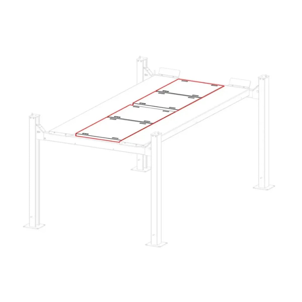 Challenger CL4P9SP Aluminum Storage Platforms 4000 lb Set
