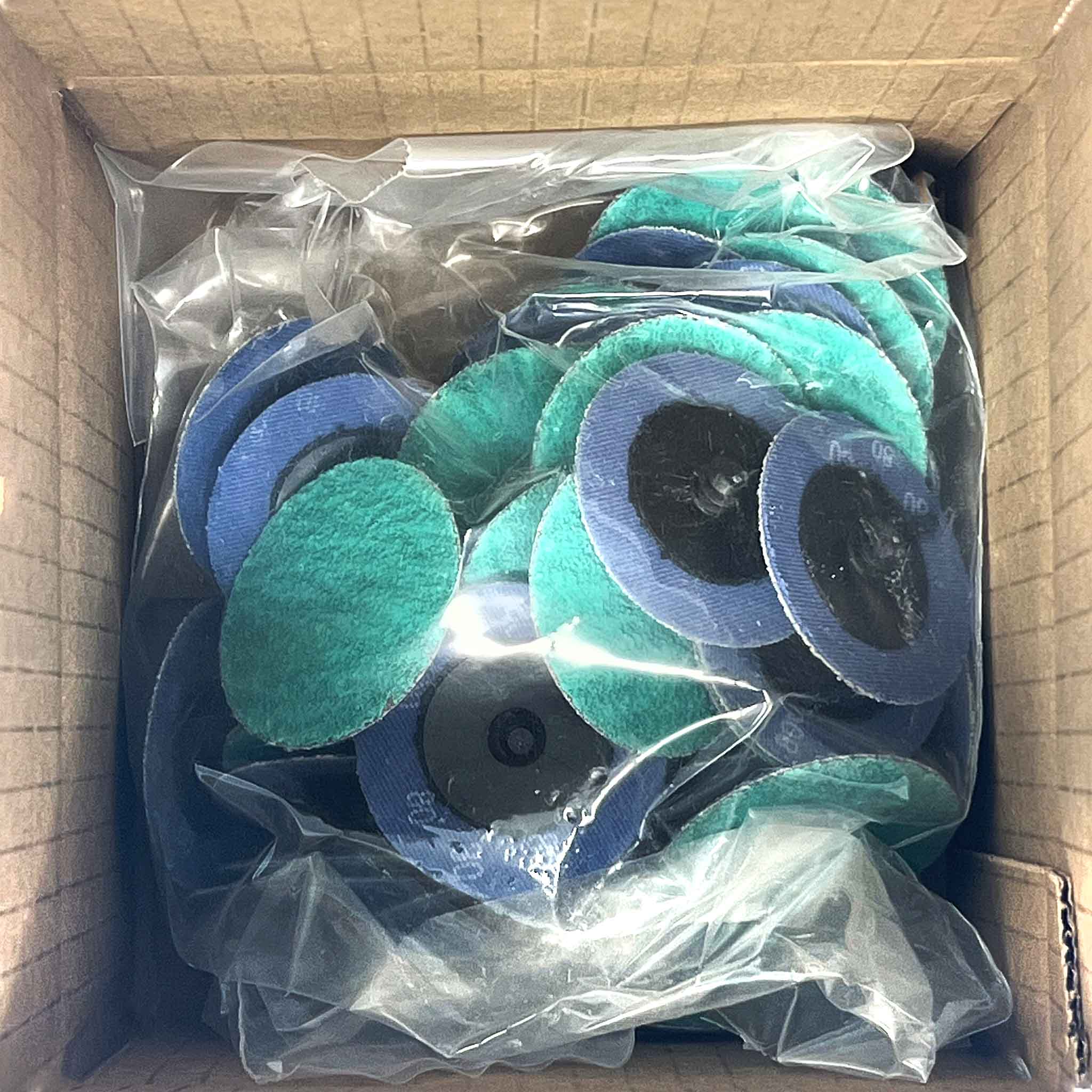 MT-RSR E-12615 2" Green Zirconia Surface Conditioning Disc, Blue Backing, 80 Grit, 50-Pack