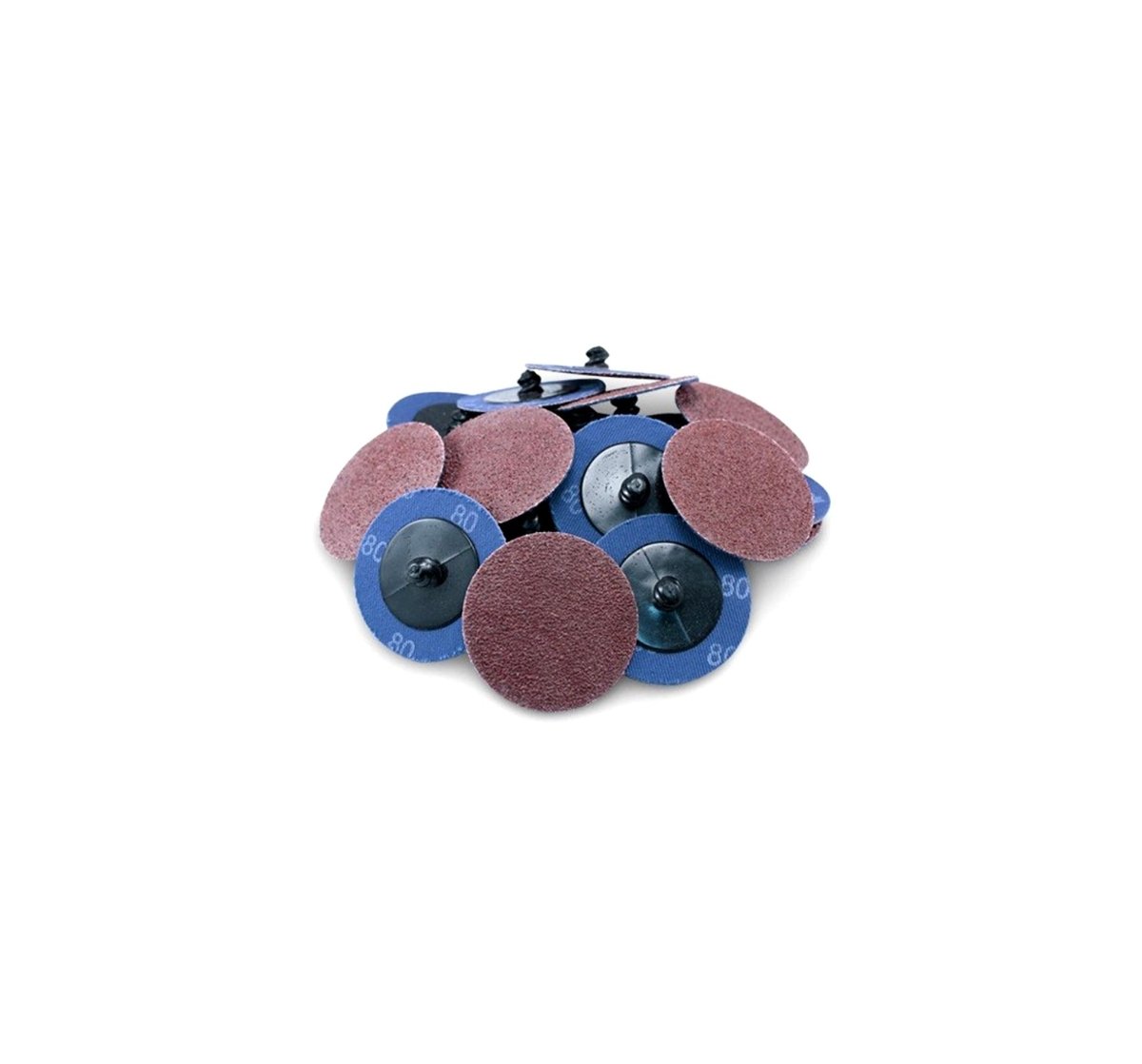 3M E-43223 2" Aluminum Oxide Surface Discs, Roloc Style, 80 Grit (25/Box)