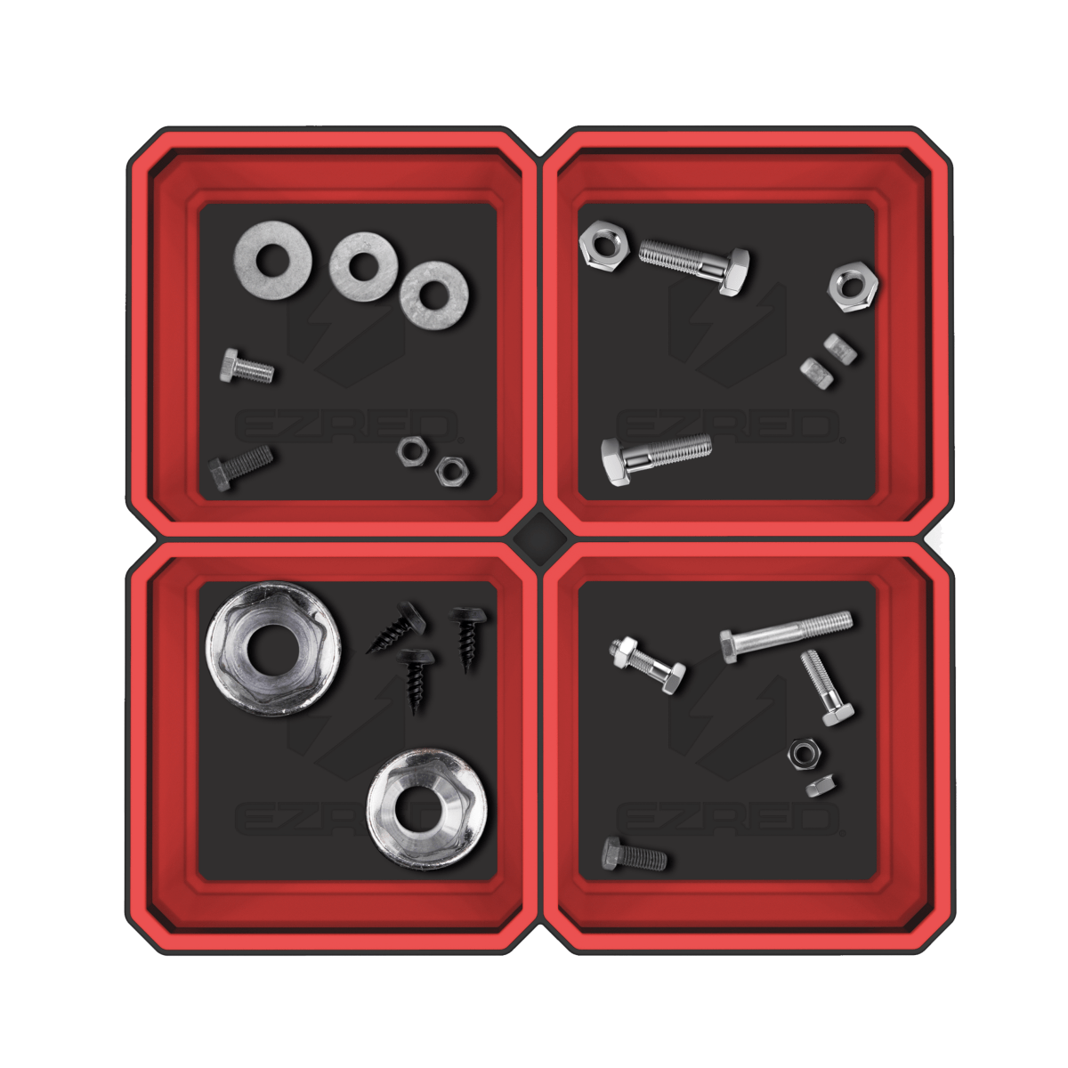 EZ-RED EZR-MT Expandable Magnetic Parts Tray, Red, 4.25" Wide