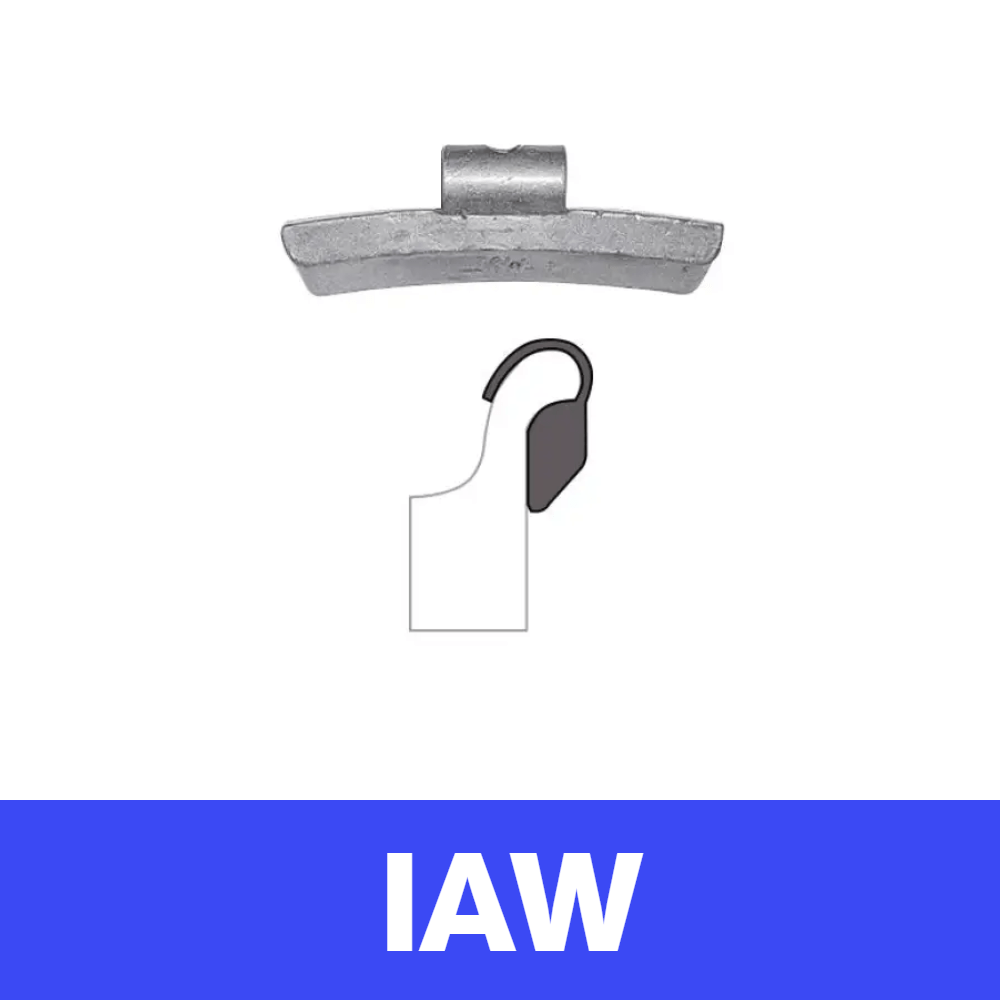 MT-RSR WW-FE-IAW-55G Steel Clip-On Wheel Weights, IAW Profile, 55g, Box of 25