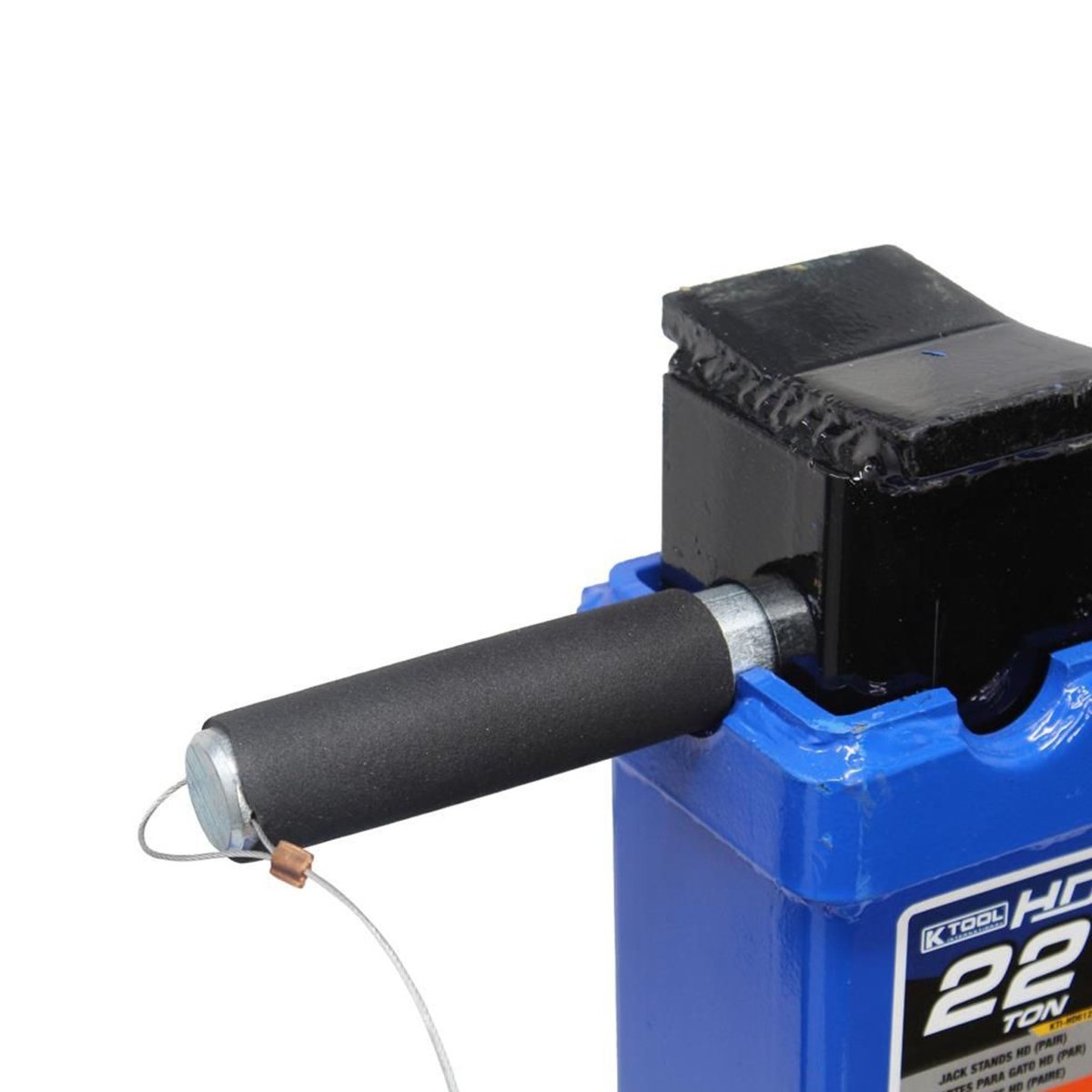 K-TOOL K-61222 22-Ton Heavy-Duty Pin-Style Jack Stands, 11.825" - 19.75" Range, Steel Construction