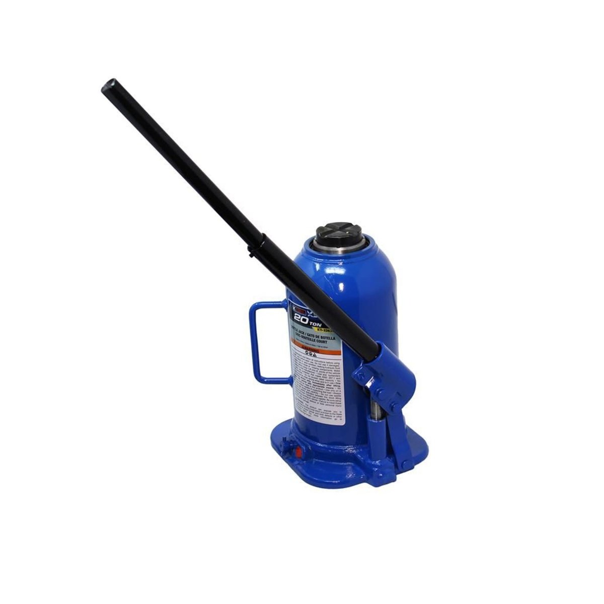 K-TOOL K-63221 20-Ton Welded Bottle Jack, Adjustable Ram, Load-Limiting Valves