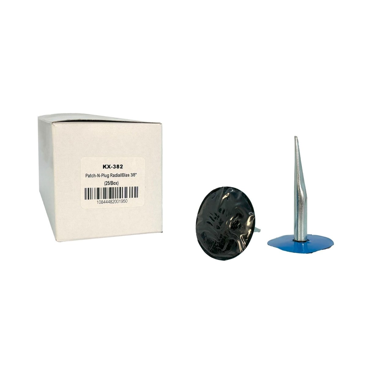 KEX KEX-382 Universal Combi-Unit Tire Patch, 3/8" Stem, 1-7/8" Round (Box of 25)