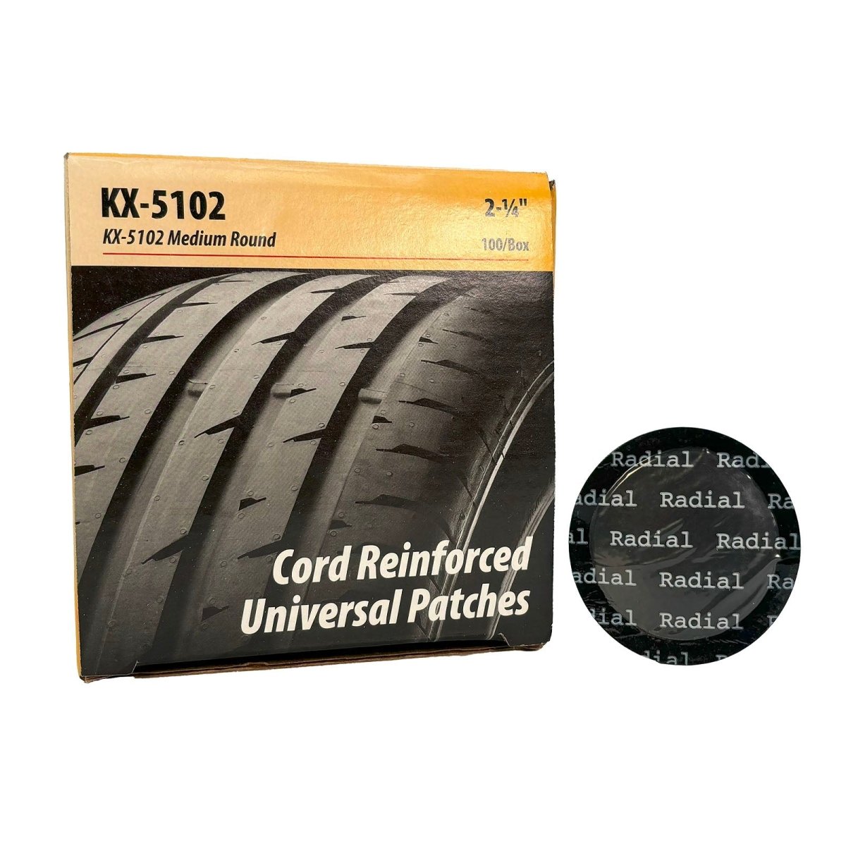 KEX KEX-5102 Radial Repair Unit, 2-1/4" Round, 1-Ply (100/Box)