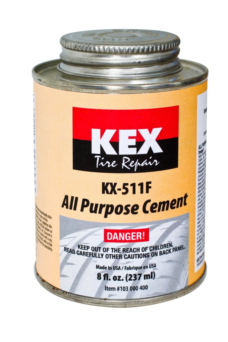 KEX KEX-511F Clear Universal Cement, 8 oz Brush Top Can, Fast-Drying, Flammable