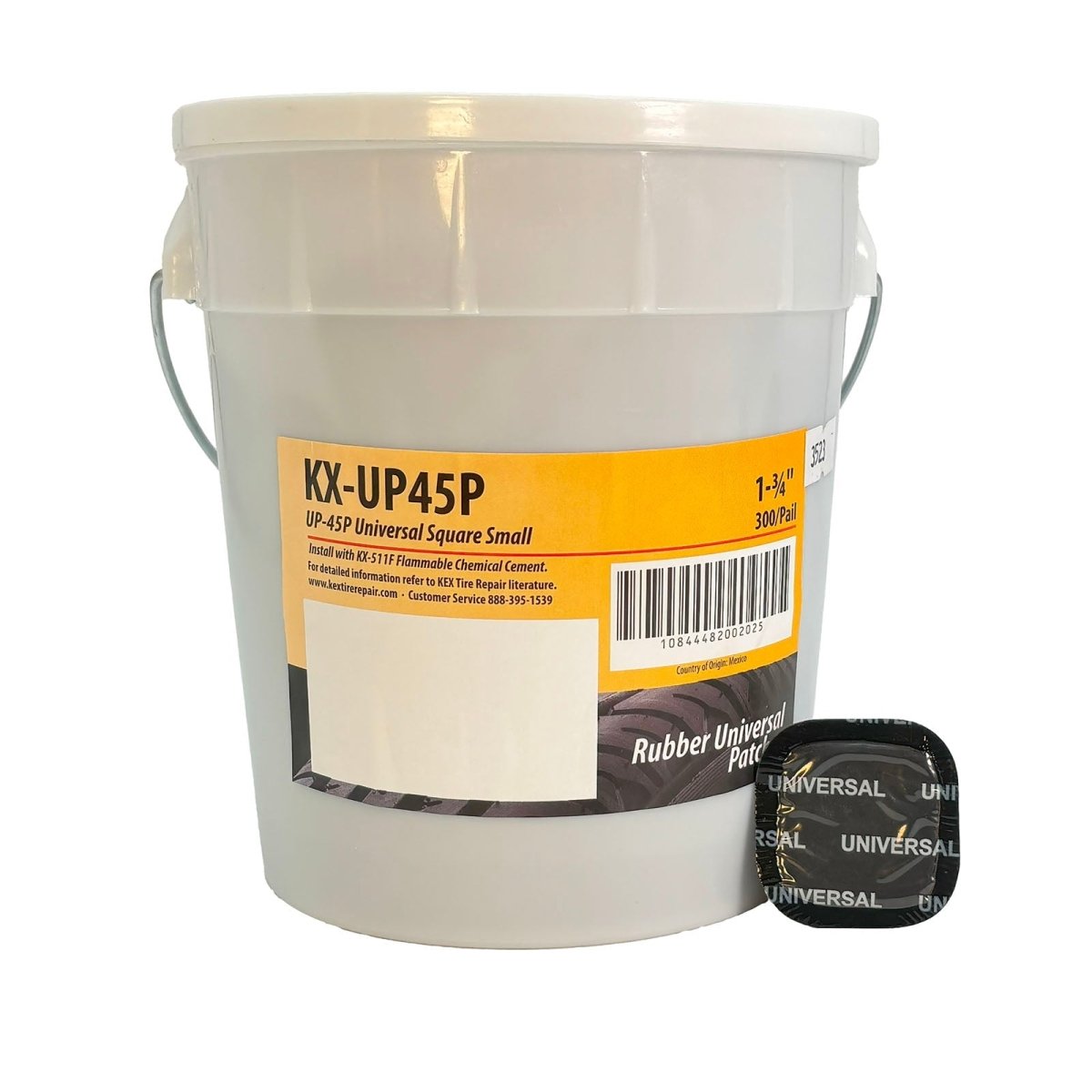 KEX KEX-UP-45P Universal Patch, 1-3/4" Square, 300-Unit Bucket