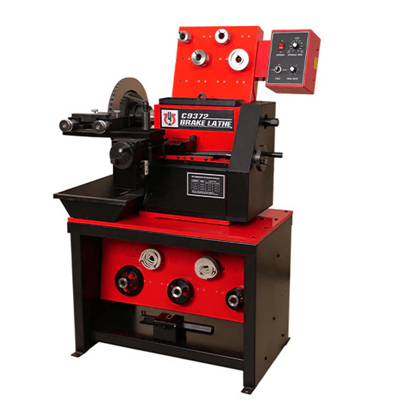 Katool C9372 brake lathe machine for resurfacing brake discs and drums with red and black cabinet design