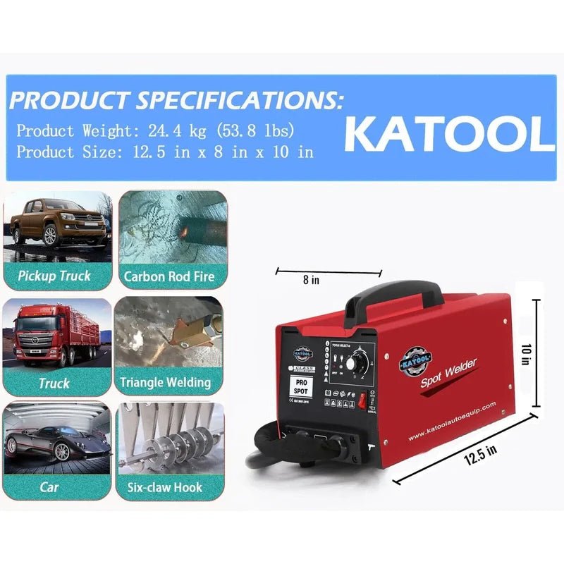 Katool KT-90E PRO control panel features and dent pulling application