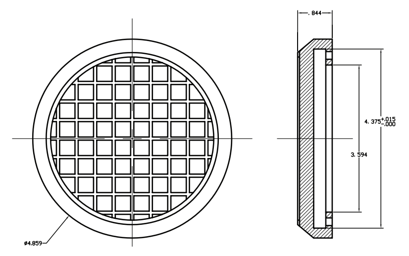 MT-RSR LP6202-3 Round Slip-On Waffle Rubber Pads w/ Screws (4-Pack) for Rotary Lifts