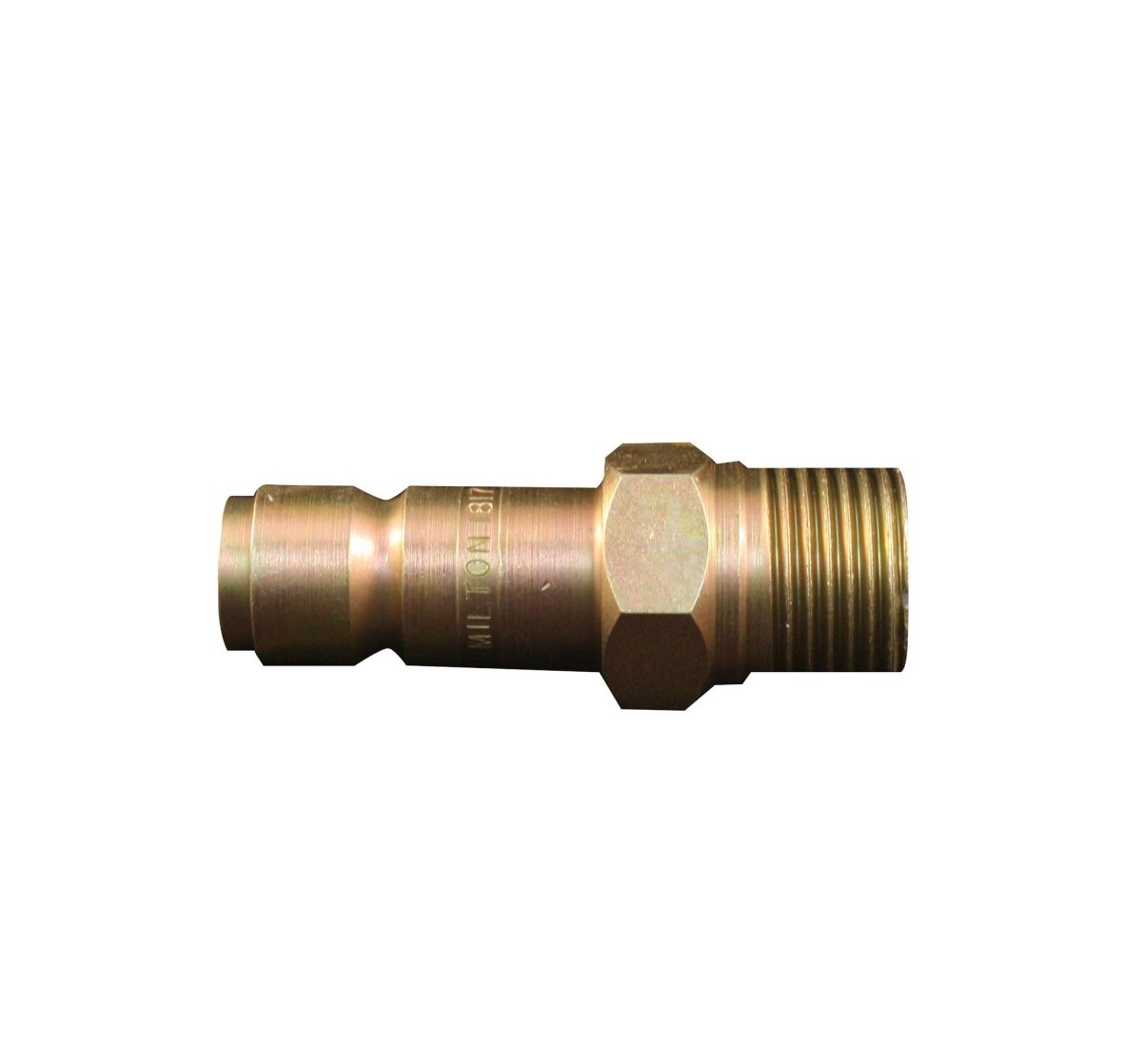MILTON MIL-1817 1/2" MNPT G Style Plug, 99 SCFM, 300 PSI, Hardened Steel