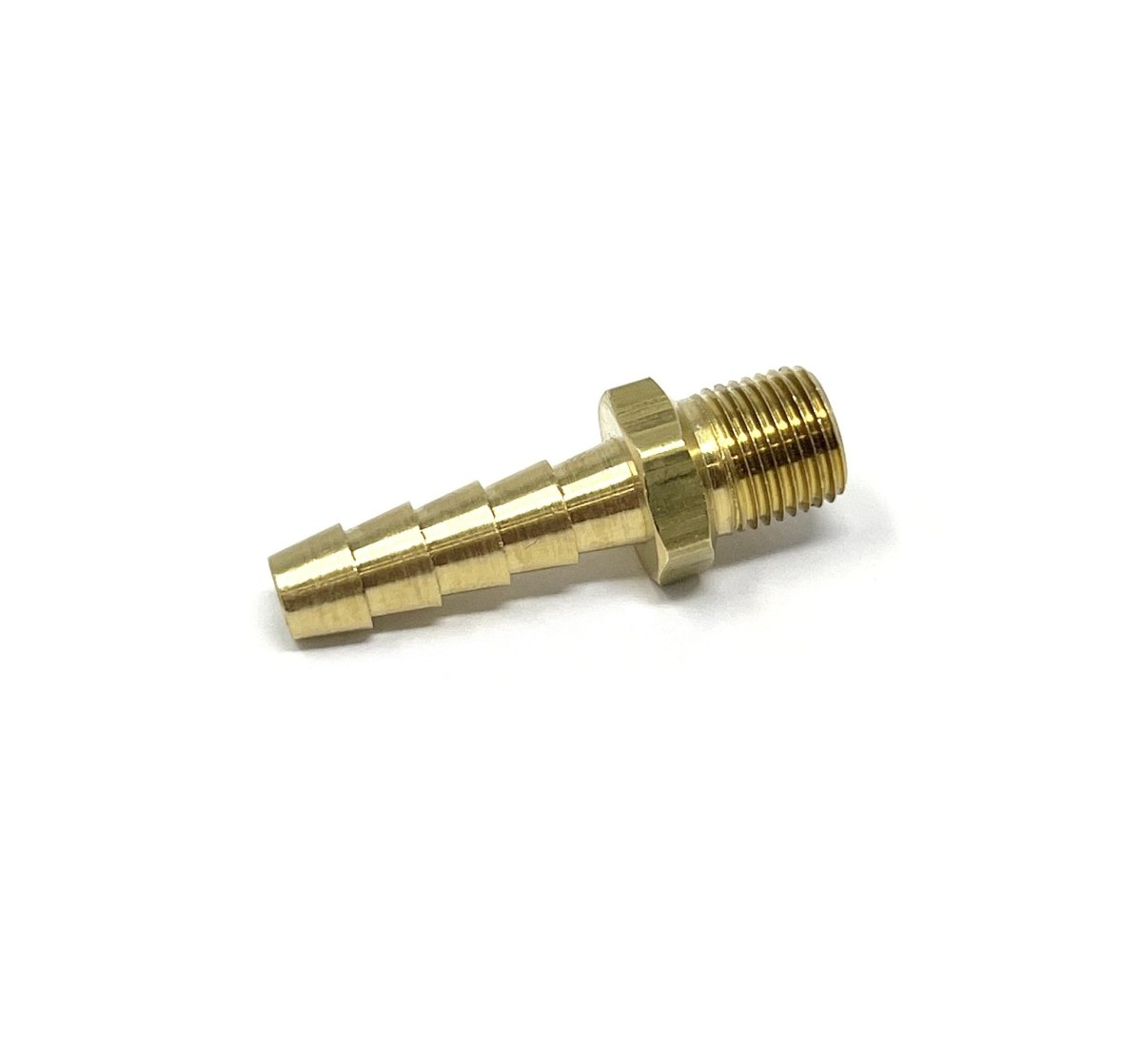 MILTON MIL-600-3 1/8" M NPT Hose Fitting, 1/4" ID, Brass