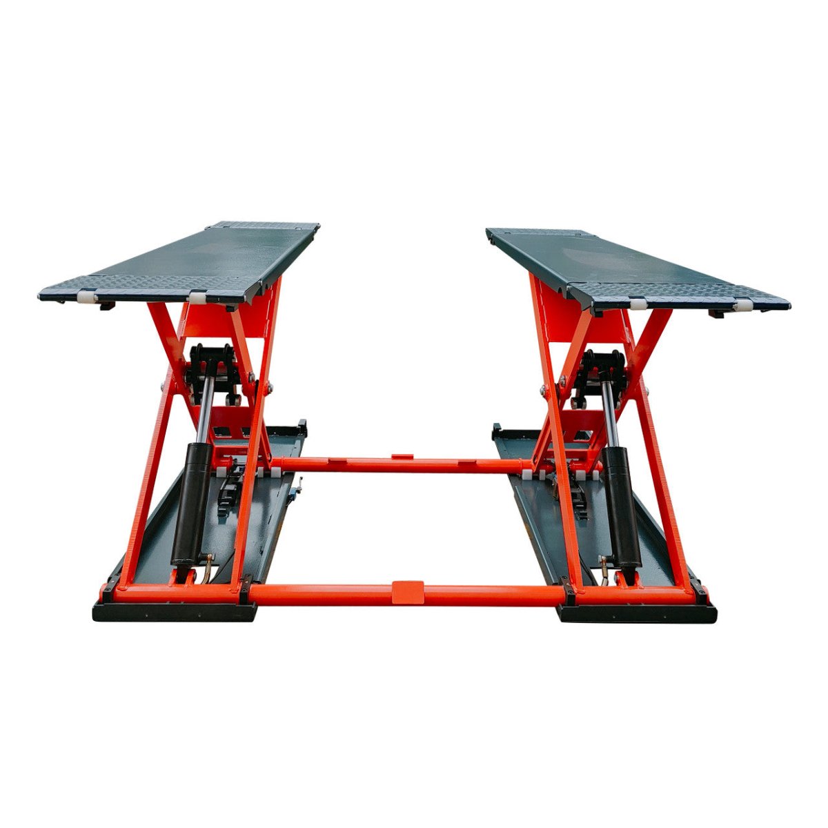 Stratus Extra Wide Extra Tall 47 1/4 in Commercial Grade Open Center Mobile Mid Rise Electric Safety Lock Release Scissor Car Lift, SAE-MS9000XT