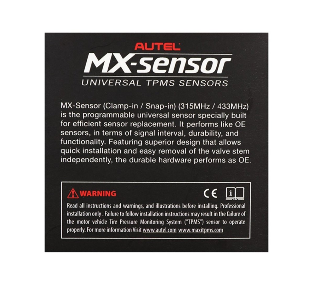 MT-RSR MX-Sensor-M Replacement TPMS Valve Stems, Metal, Press-In, 4-Pack